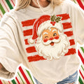 Vintage Winking Santa Christmas Sweatshirt
