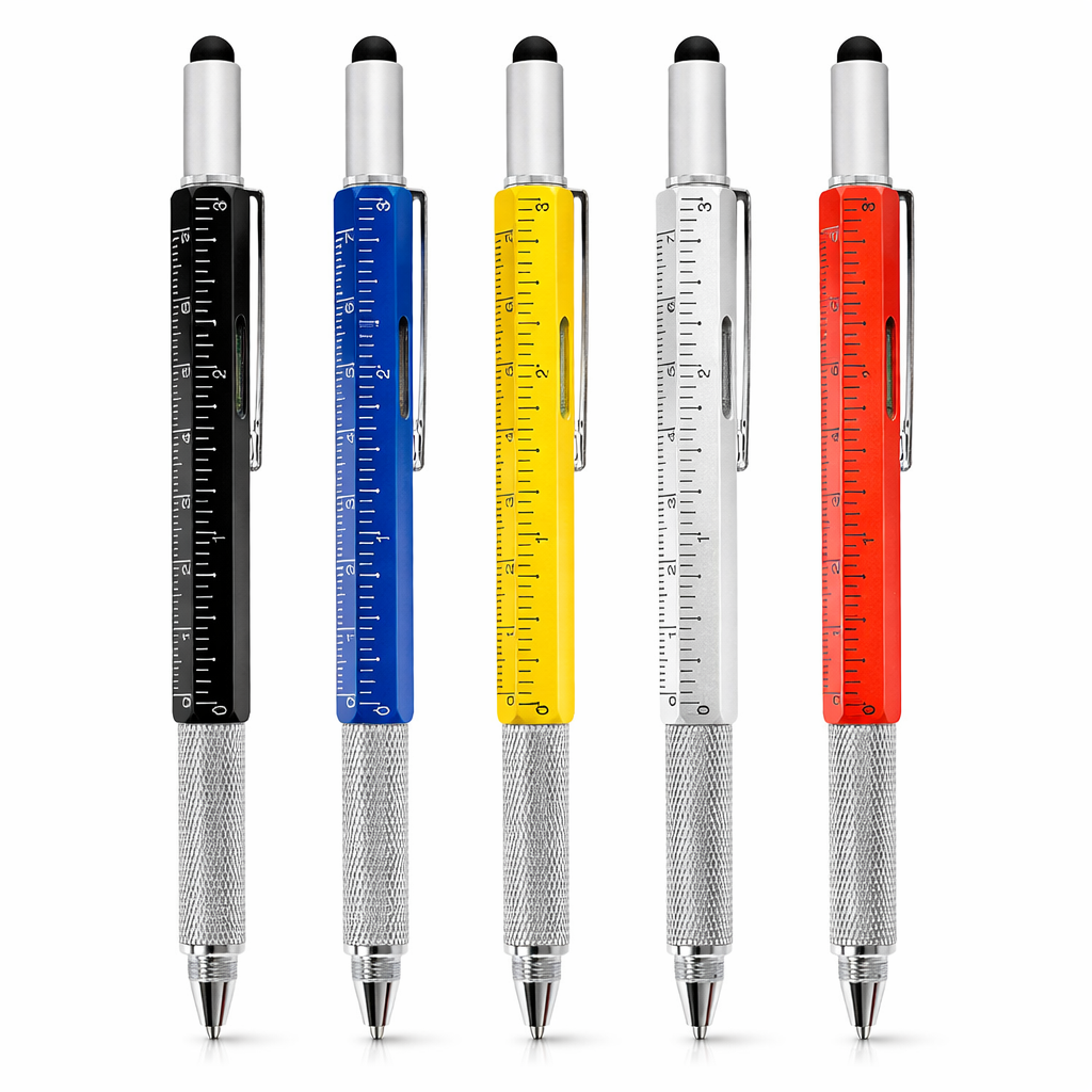 6-in-1 Multi-Tool Pen with Stylus, Ruler & Screwdriver