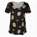 Amanda Blu Sugar Skull & Butterfly Pajama Top