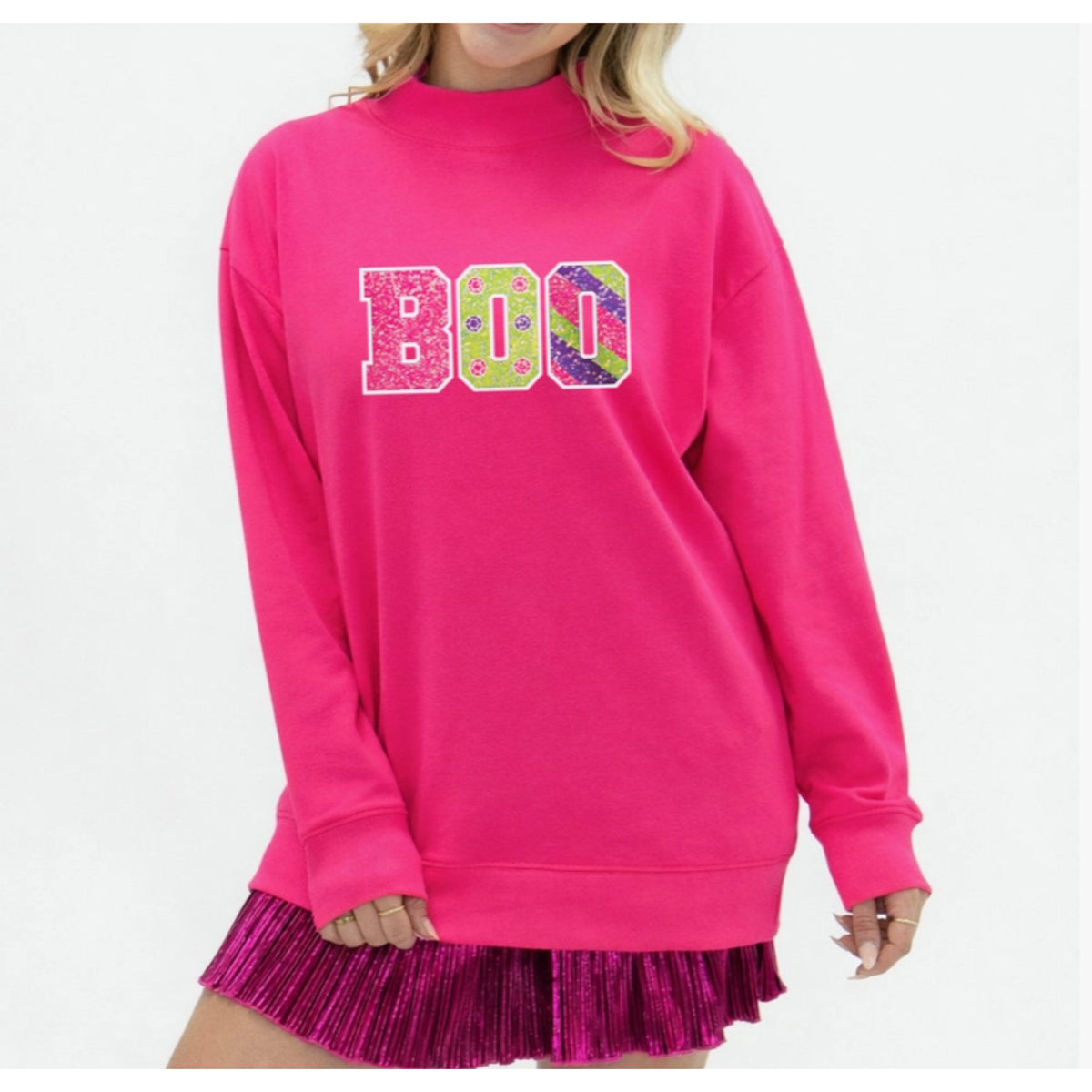 BOO Bright Pink Sweatshirt