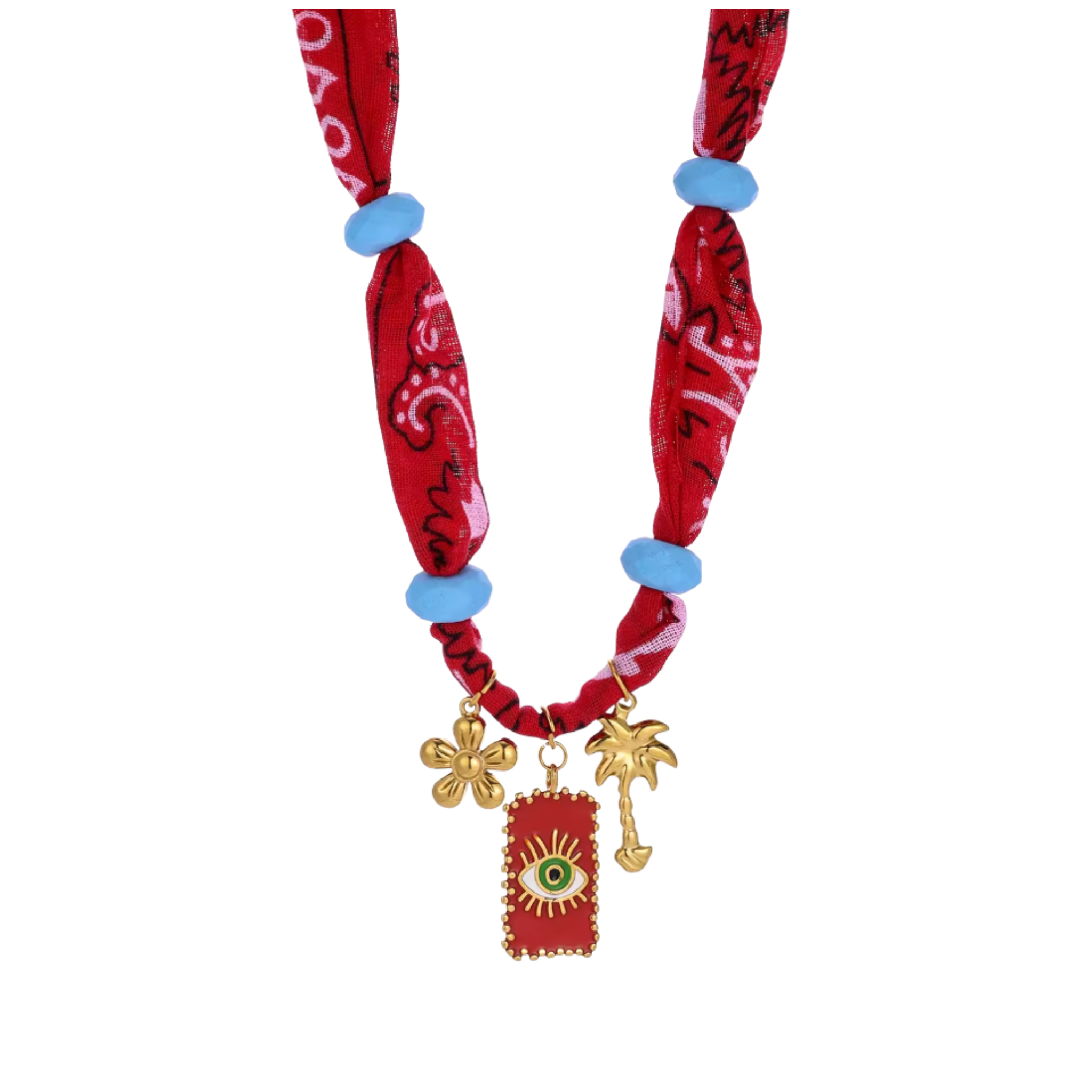 Evil Eye Charm Statement Necklace