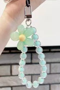 Beaded Flower Wristlet Keychain