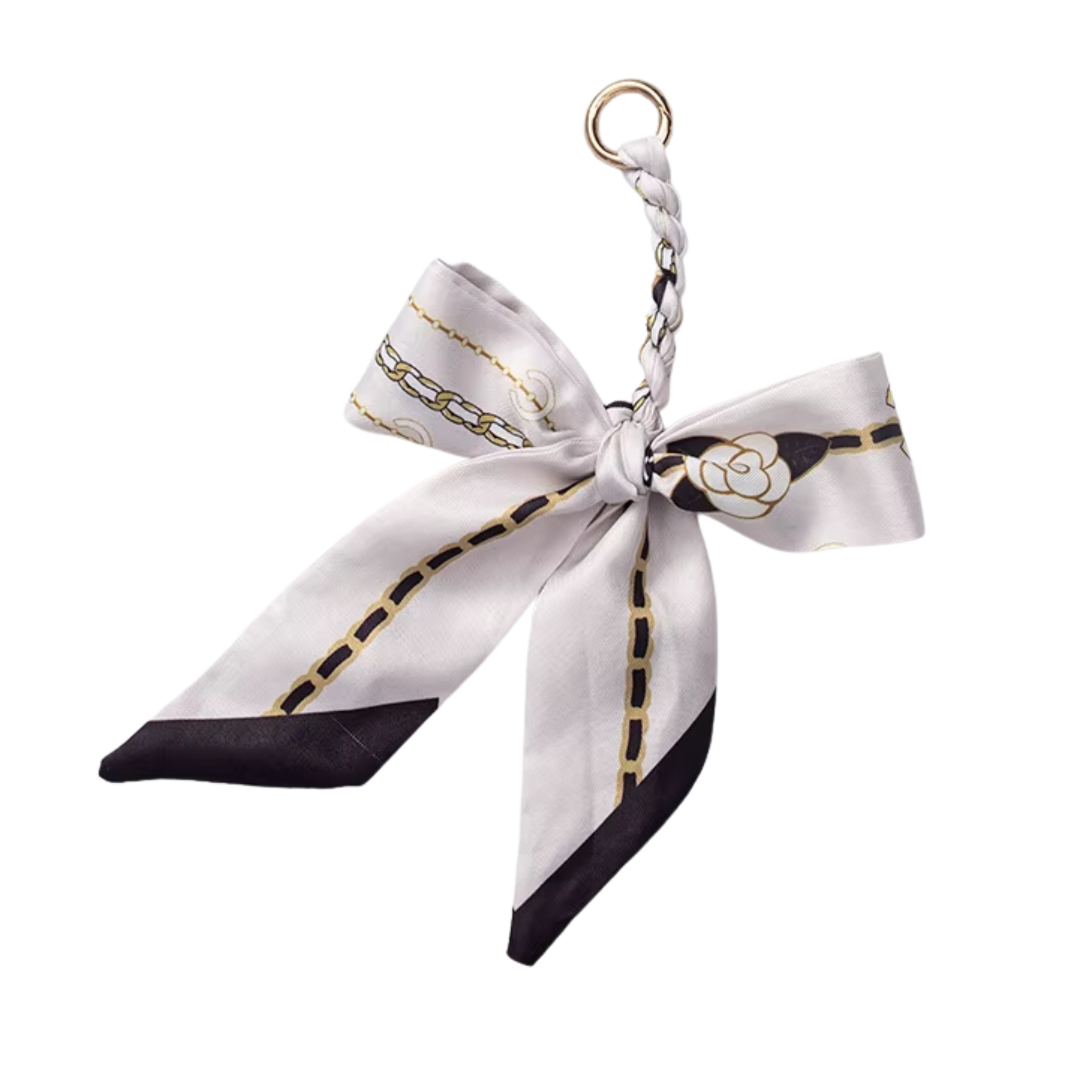 Braided Ribbon Bow Bag Charm