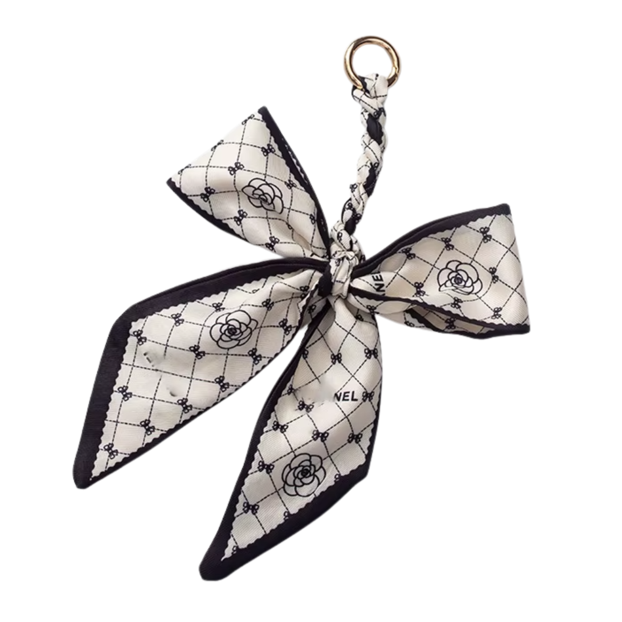 Braided Ribbon Bow Bag Charm