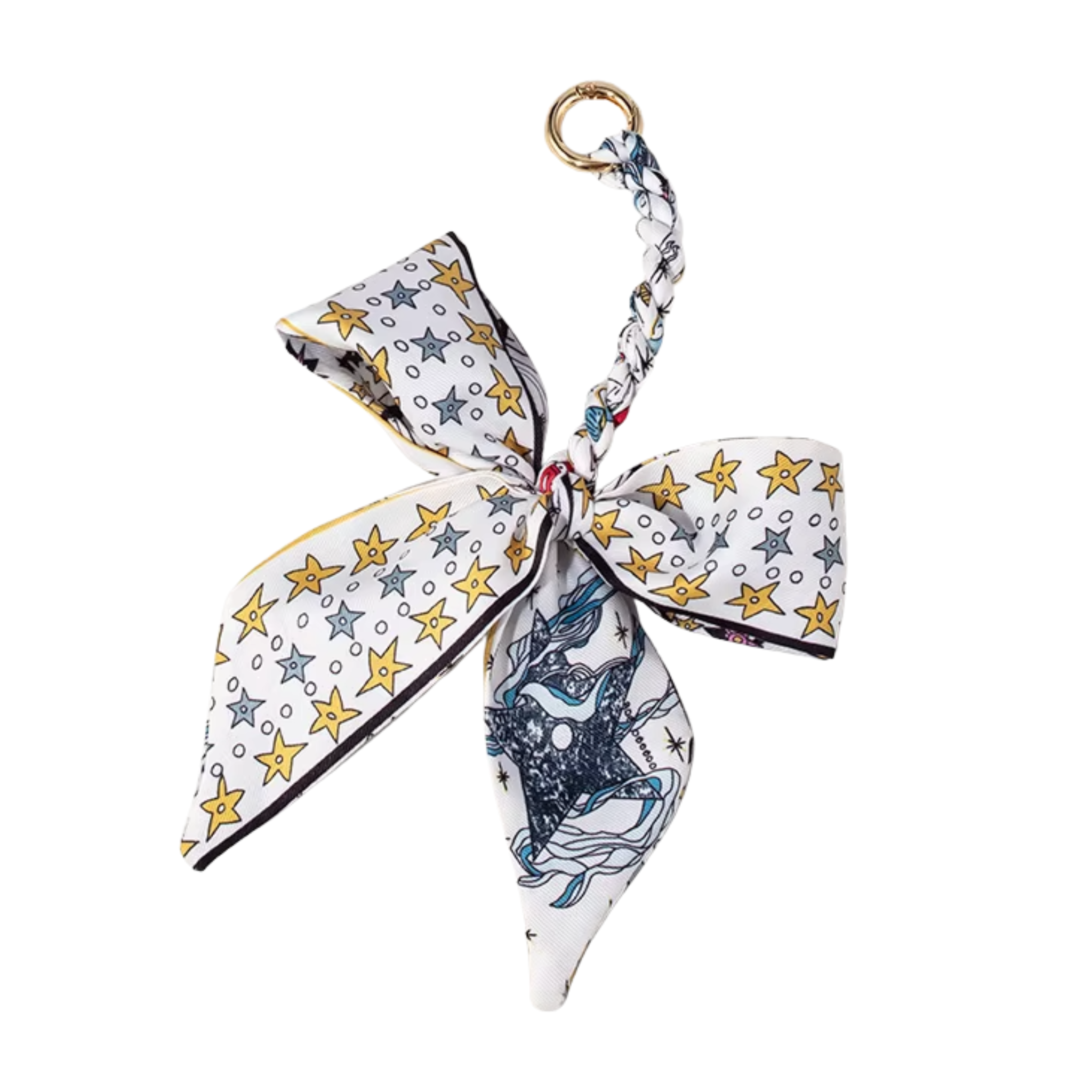 Braided Ribbon Bow Bag Charm