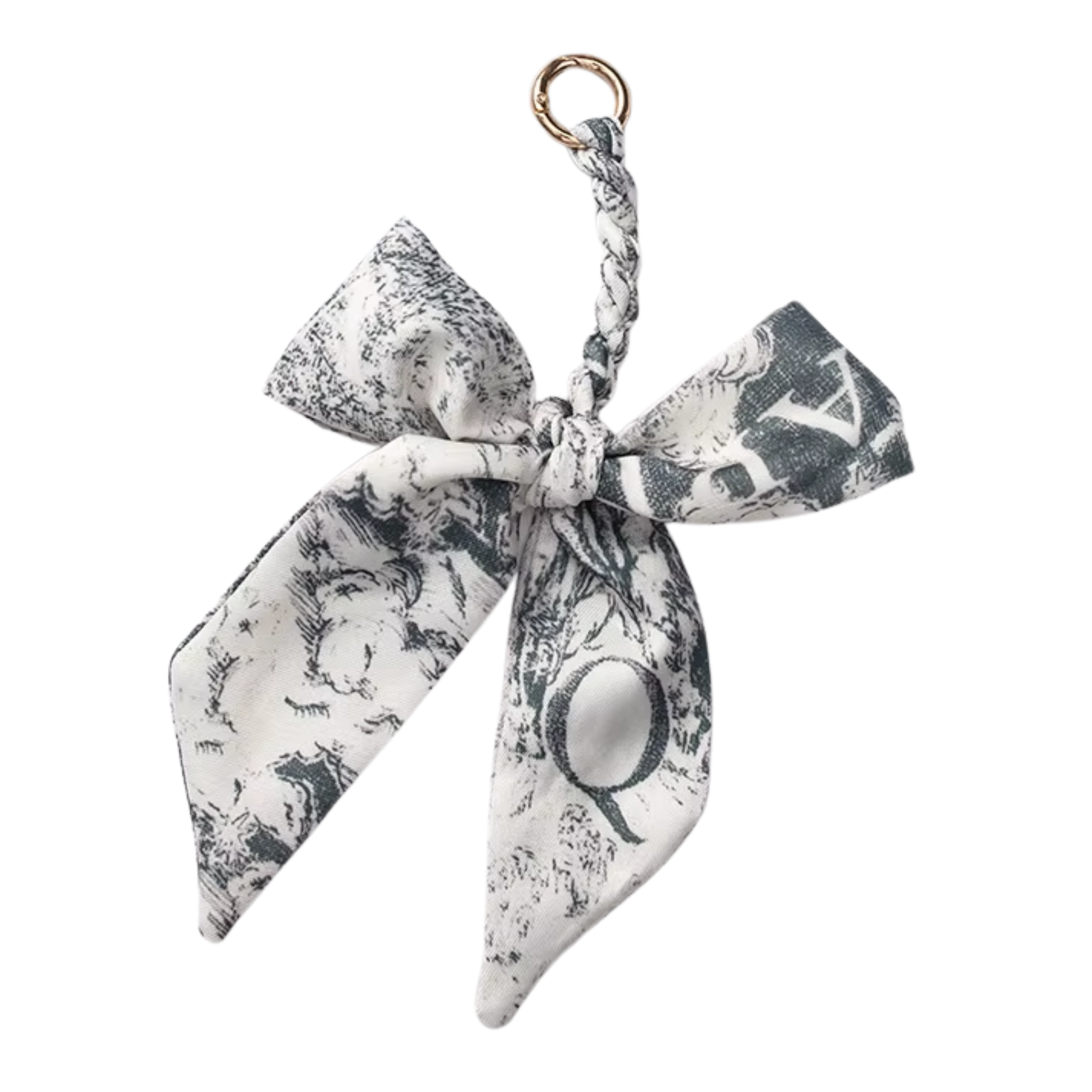 Braided Ribbon Bow Bag Charm