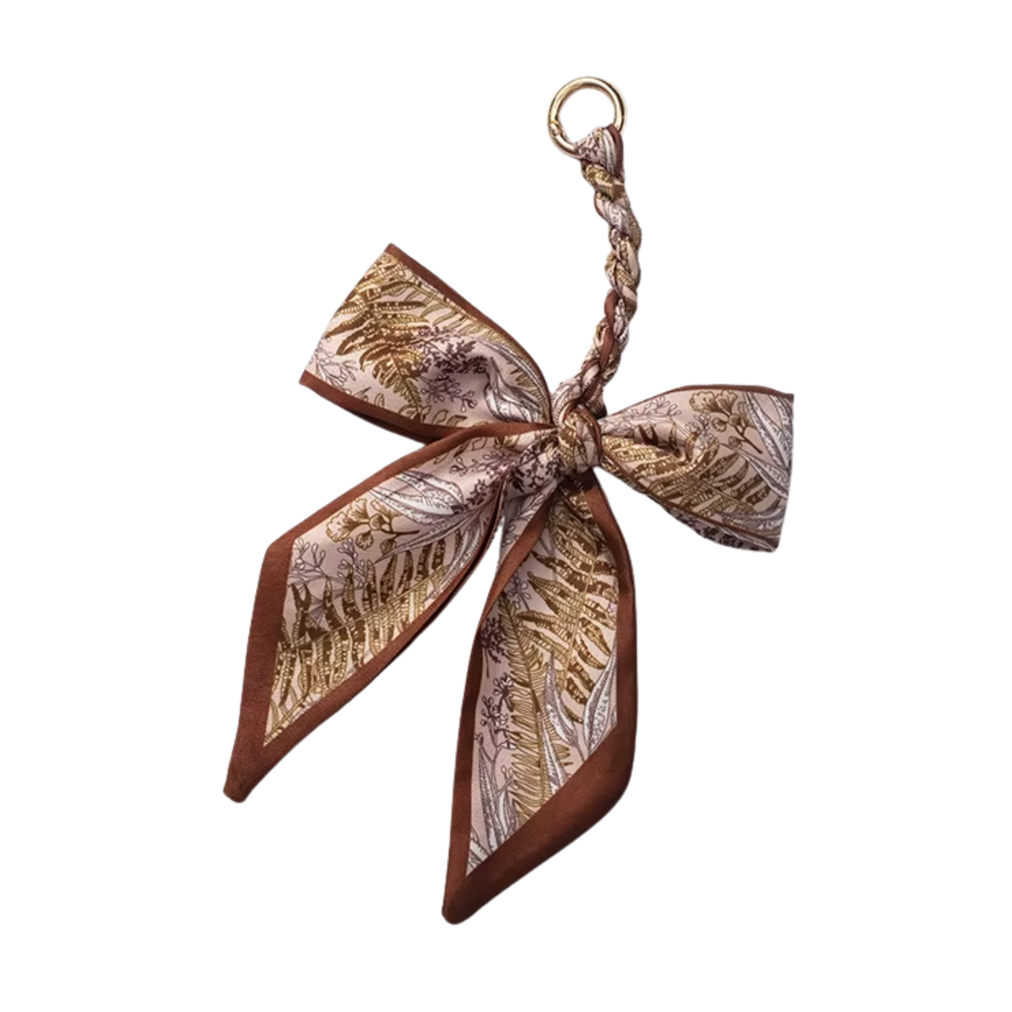 Braided Ribbon Bow Bag Charm