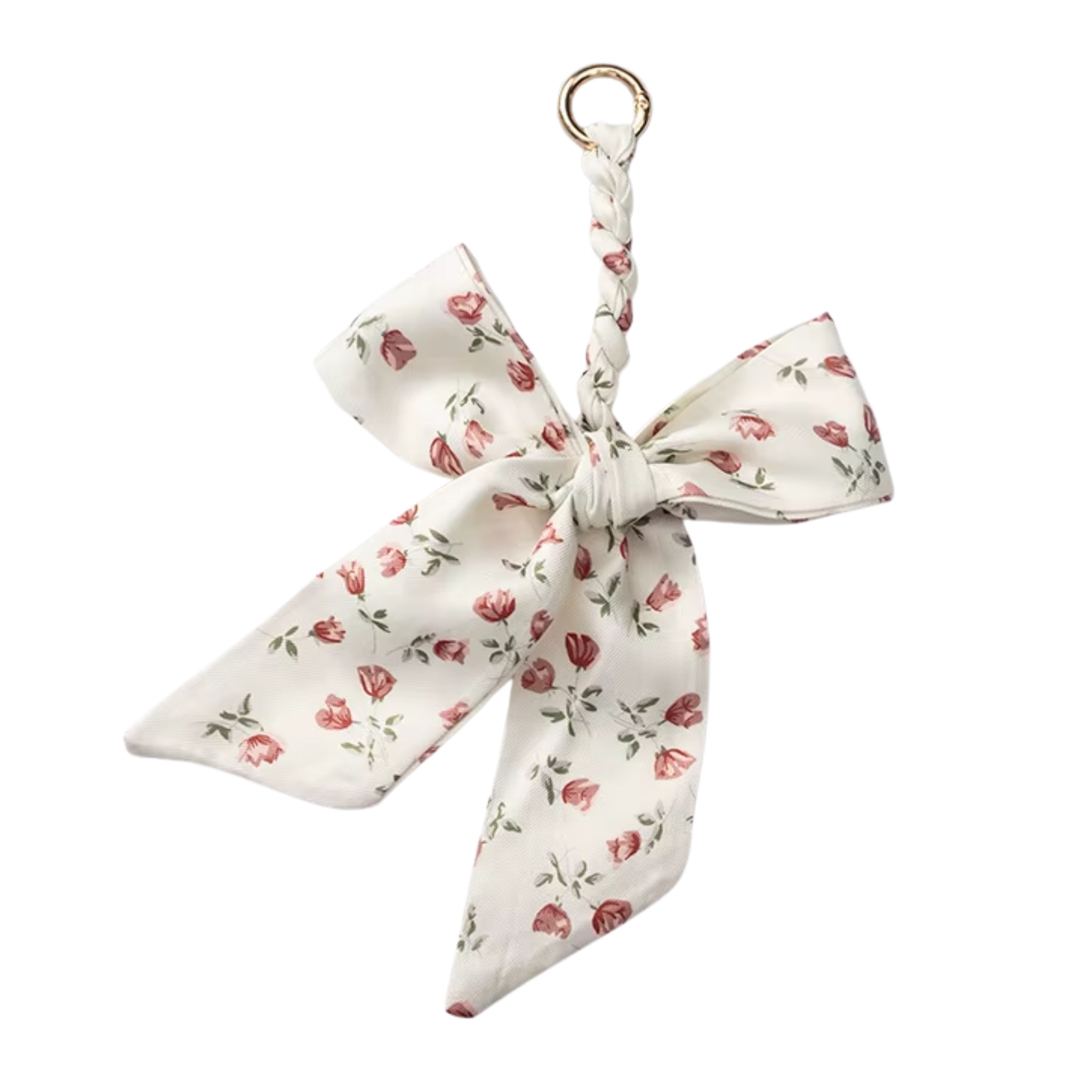 Braided Ribbon Bow Bag Charm