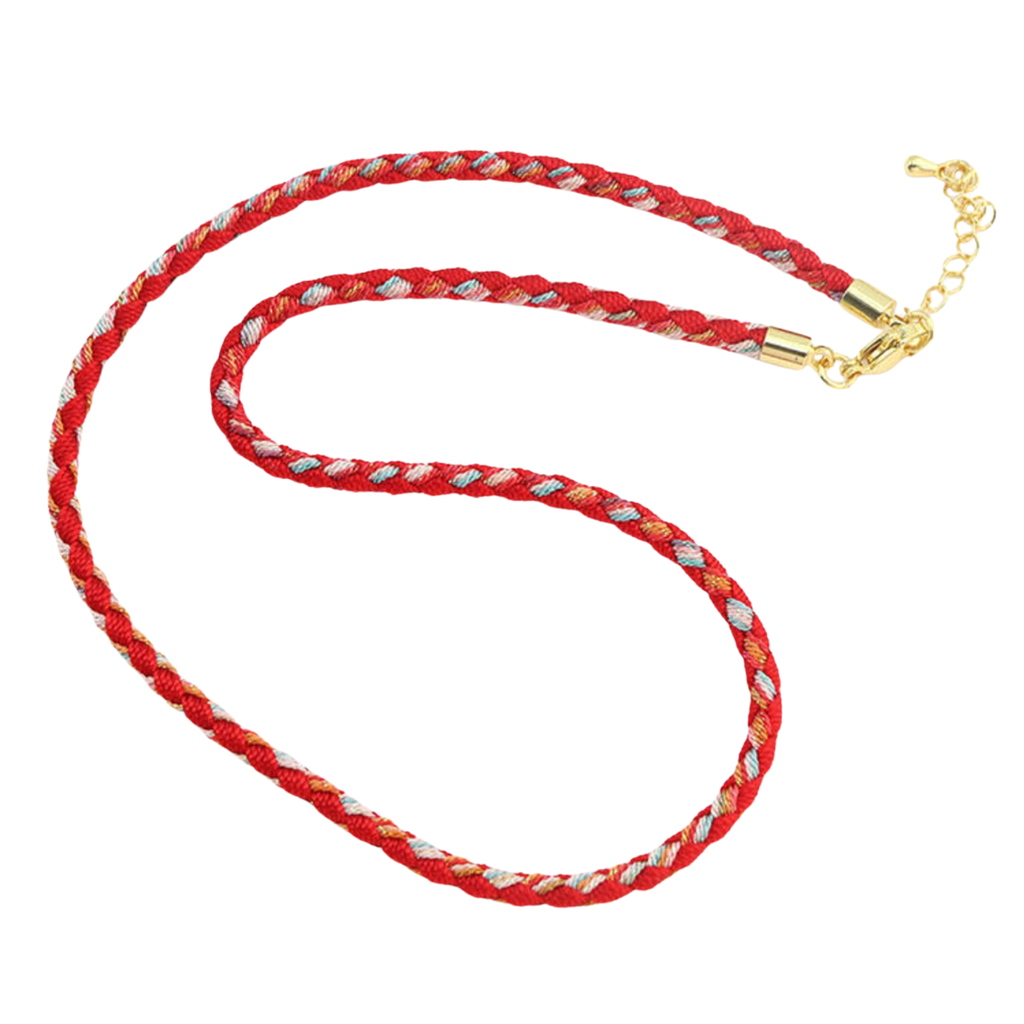 Braided Pastel Rope Necklace