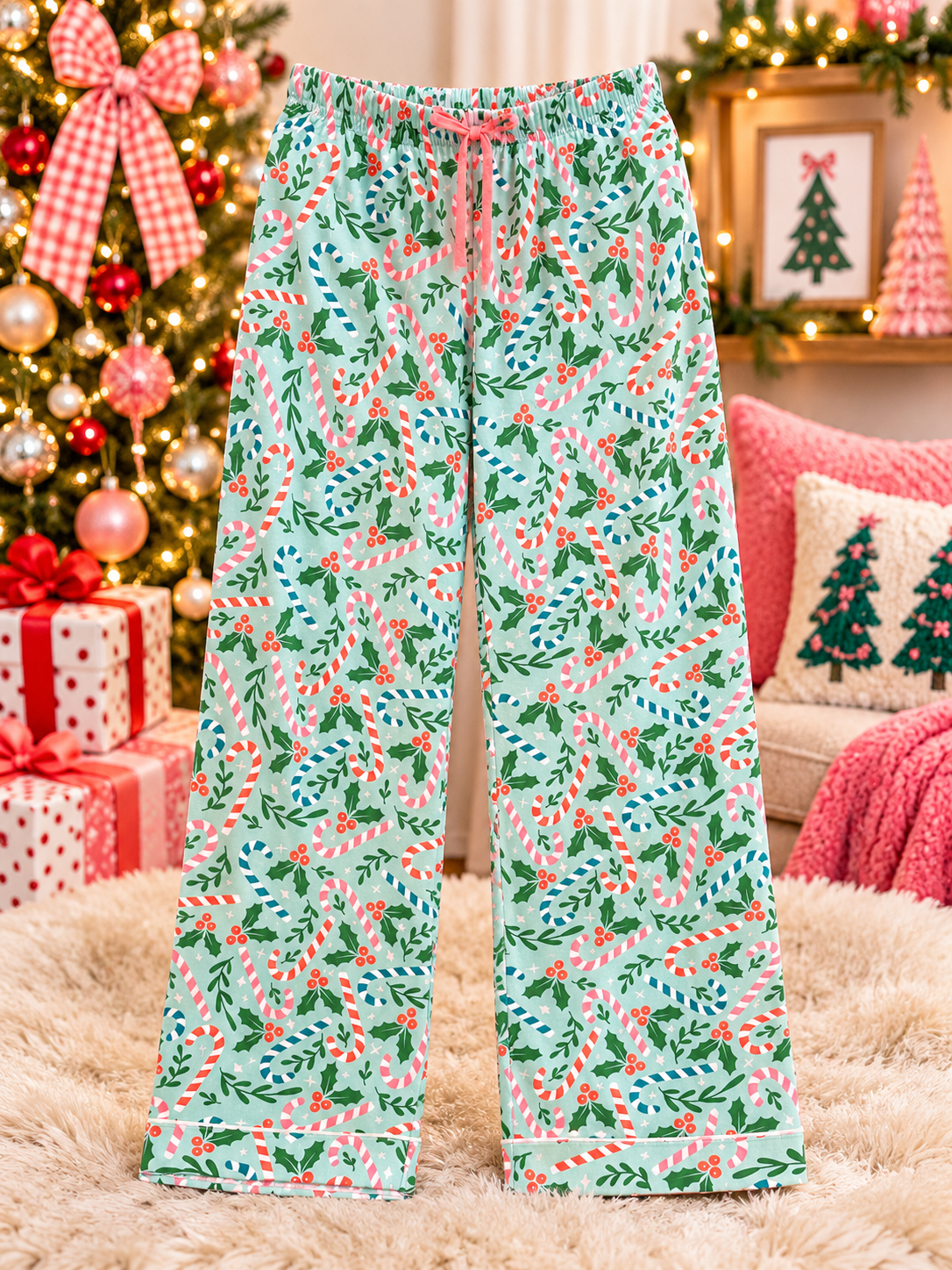 Candy Cane Christmas Pajama Pants
