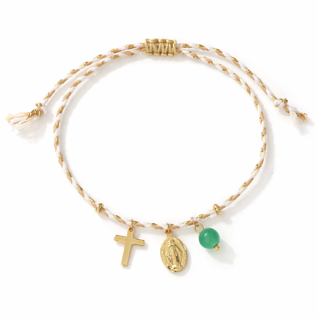 Charm Braided Cord Bracelet