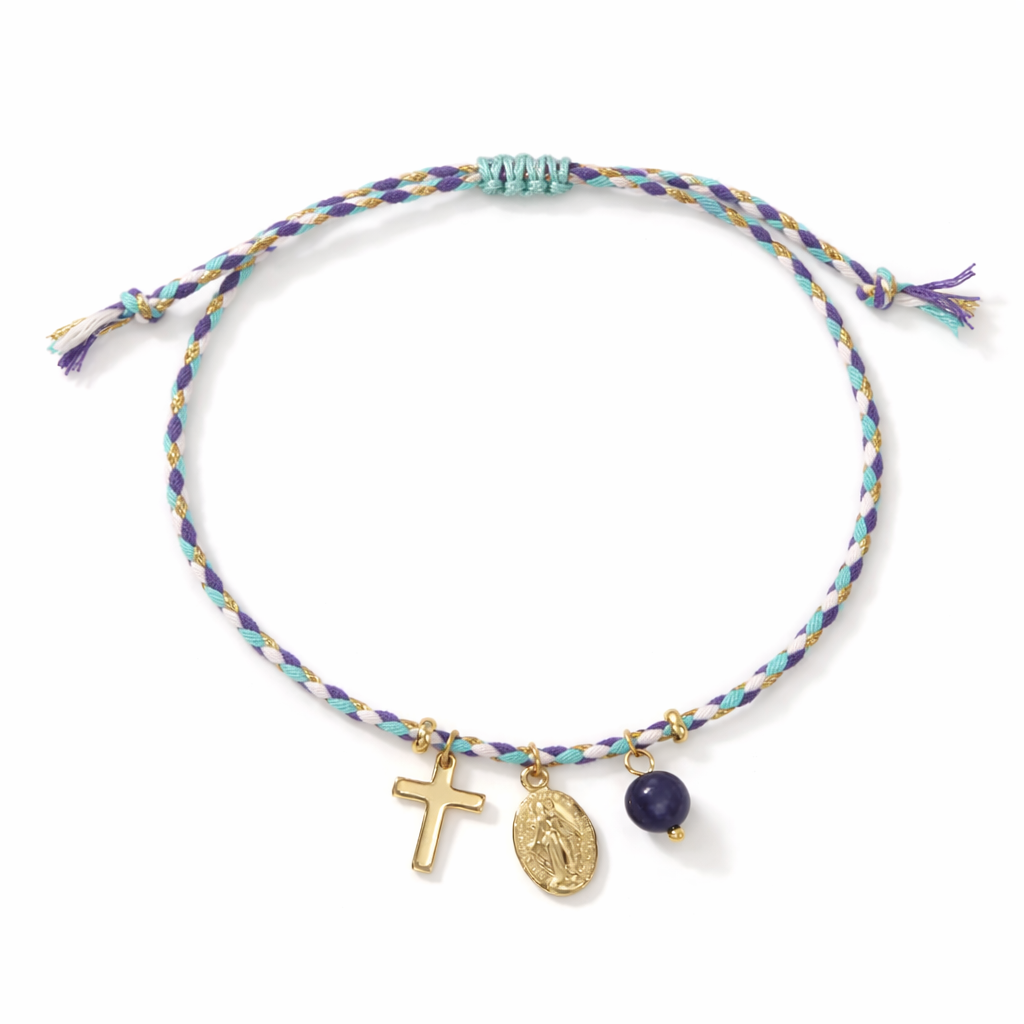 Charm Braided Cord Bracelet
