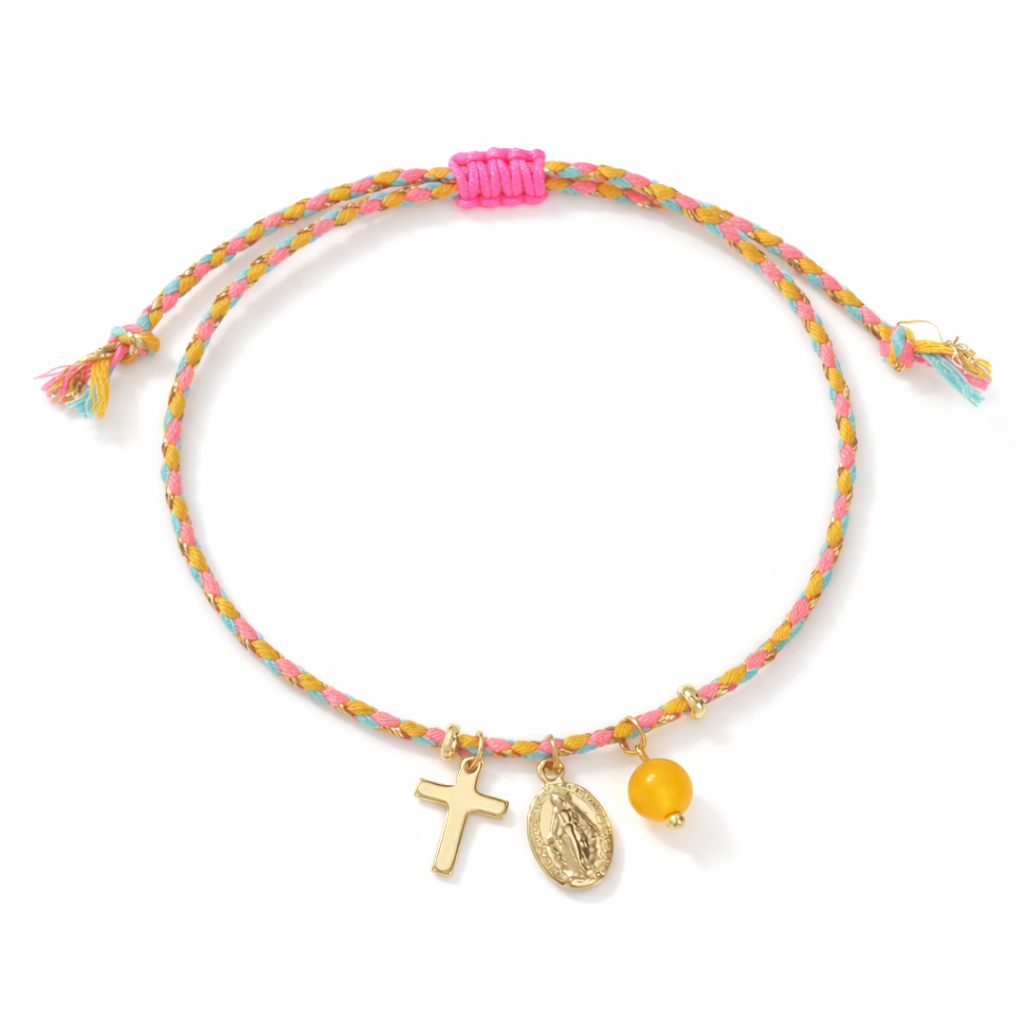 Charm Braided Cord Bracelet