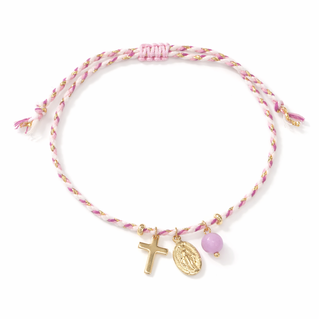 Charm Braided Cord Bracelet