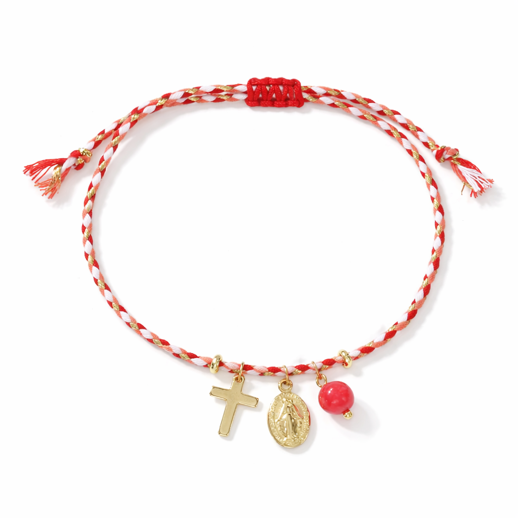 Charm Braided Cord Bracelet