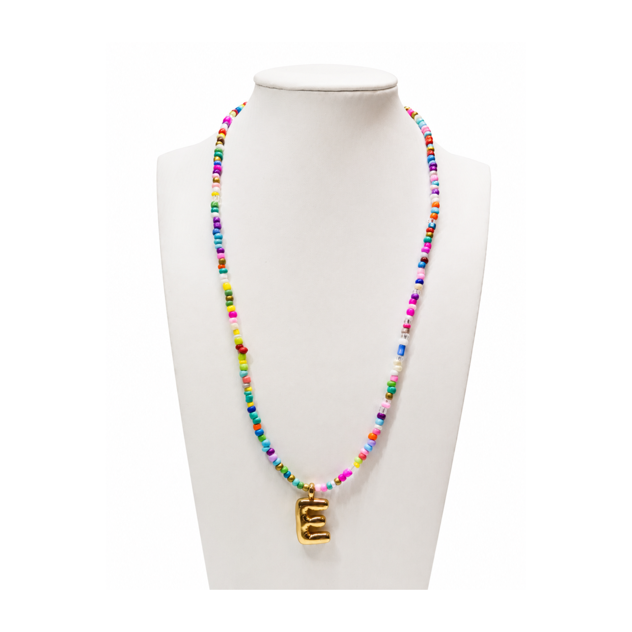 Colorful Initial Beaded Necklace