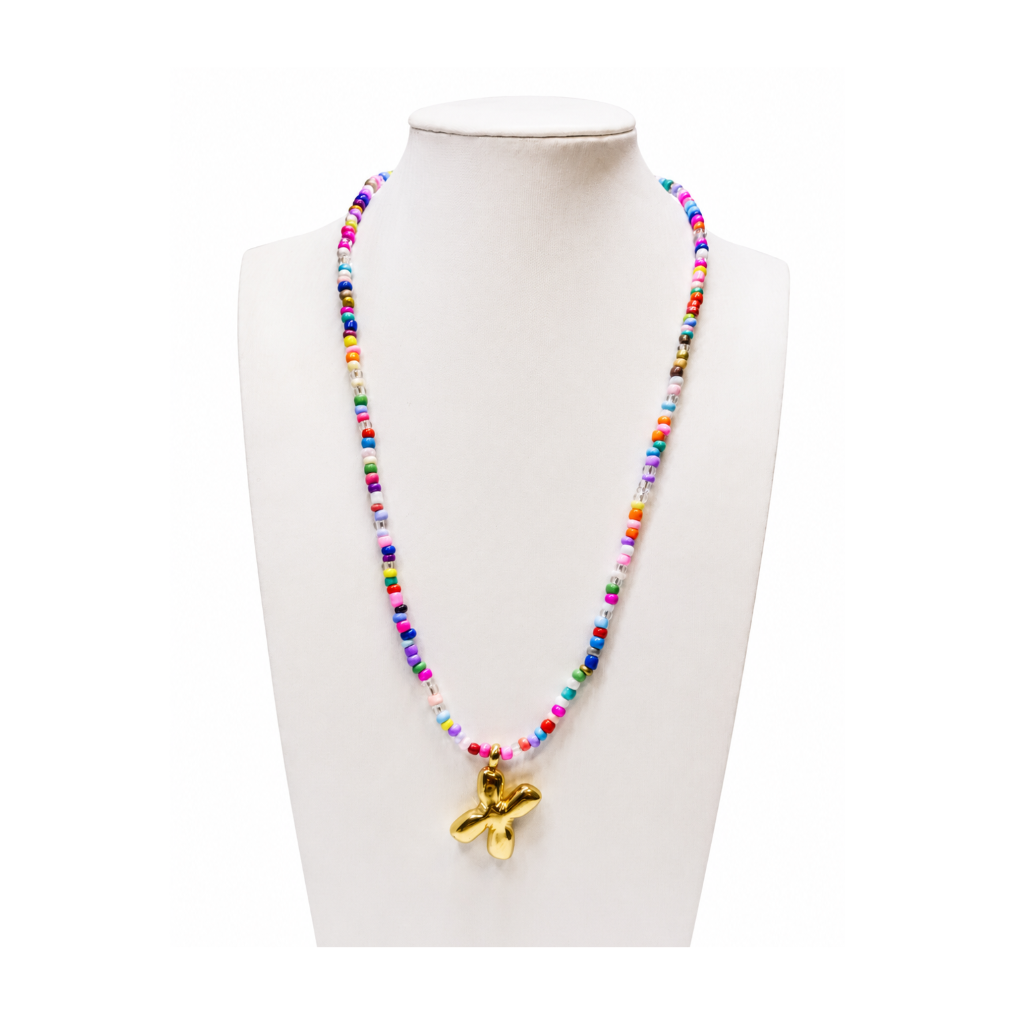 Colorful Initial Beaded Necklace