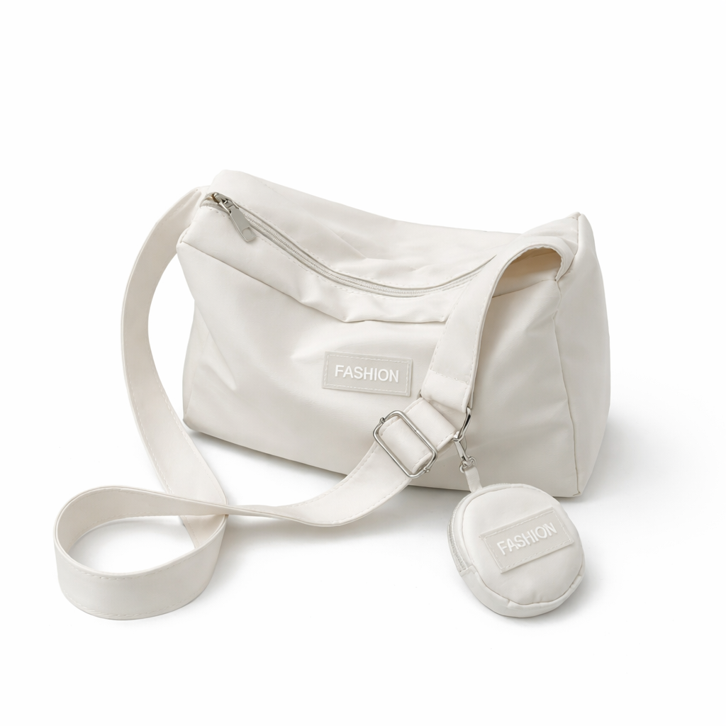 Modern Utility Crossbody Bag with Mini Pouch