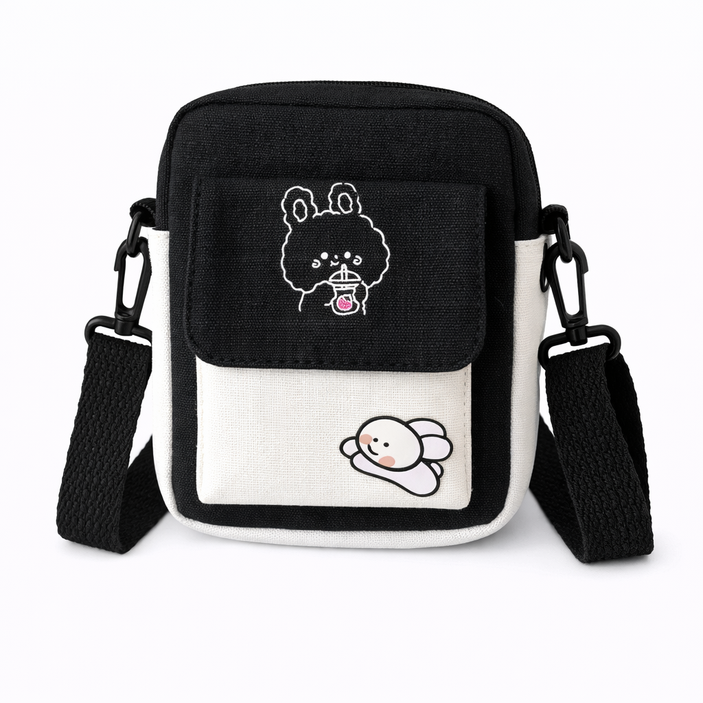 Mini Canvas Crossbody Bag with Adjustable Strap