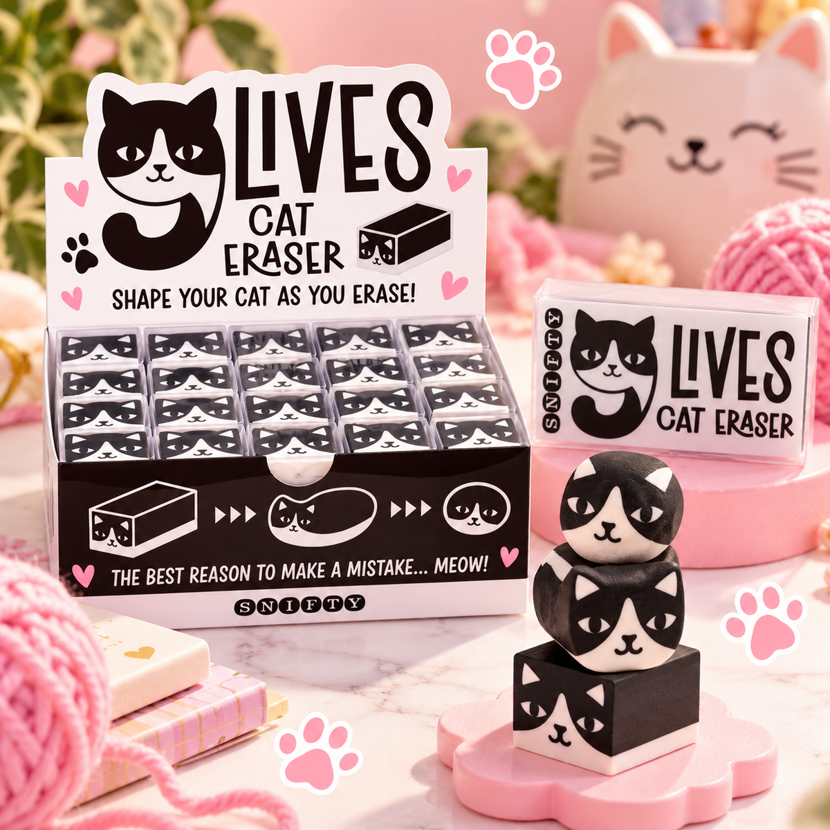 Snifty 9 Lives Cat Eraser