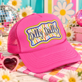Dilly Dally Retro Pink Trucker Hat