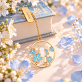 Cherry Blossom Charm Chain Bookmark