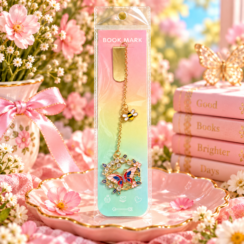 Butterfly & Bee Charm Bookmark