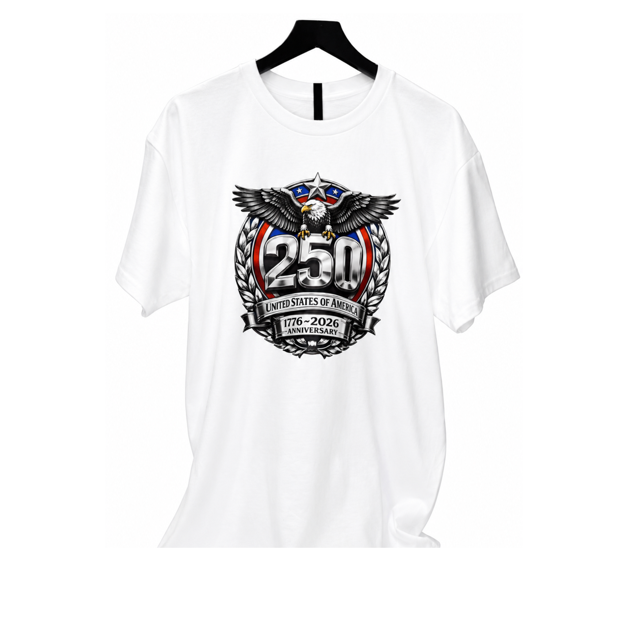 America 250 Eagle Anniversary Patriotic Tee