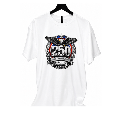 America 250 Eagle Anniversary Patriotic Tee