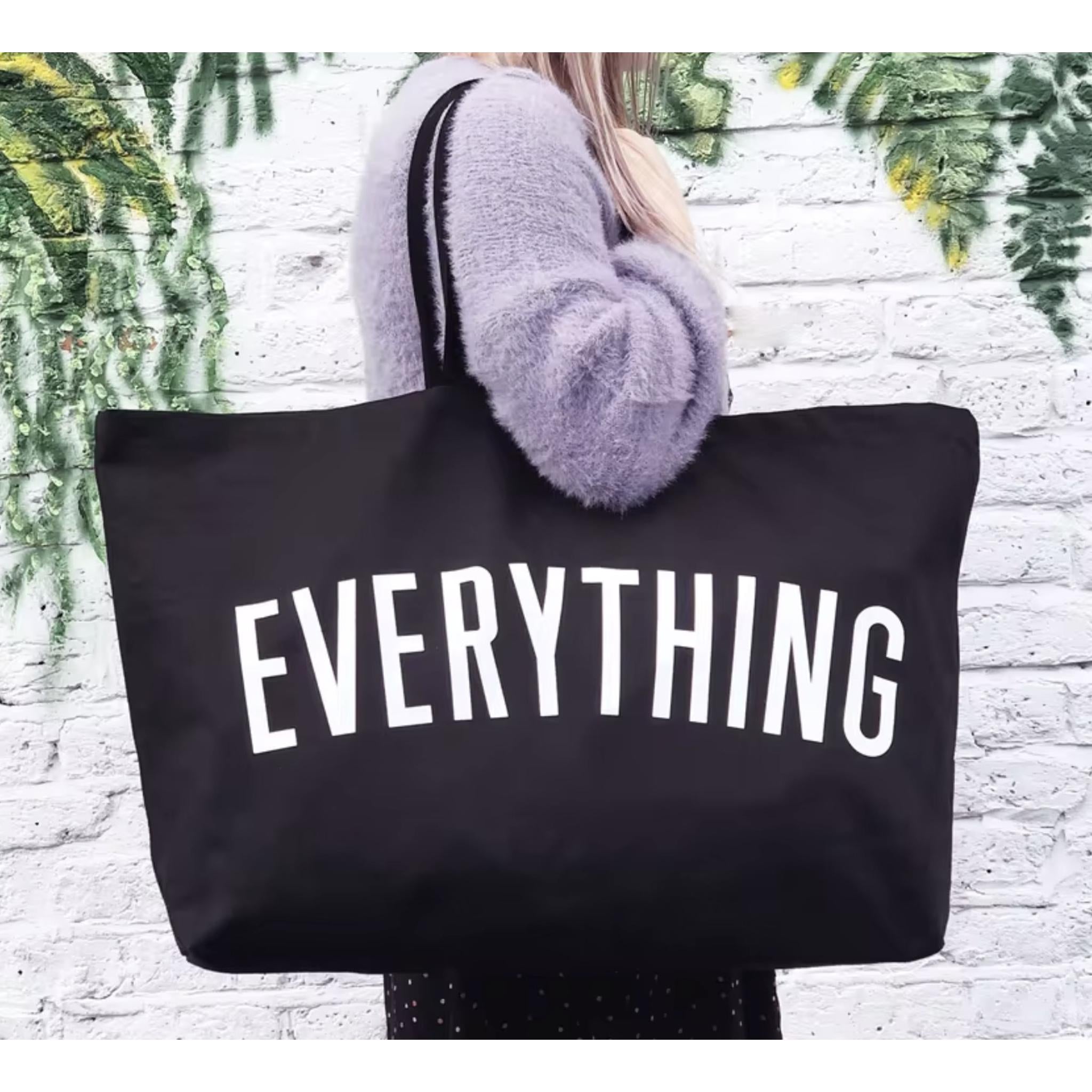 “EVERYTHING” Oversized Tote Bag – Stylish, Spacious & Everyday Ready
