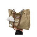 Shoulder Tote Bag with Charm