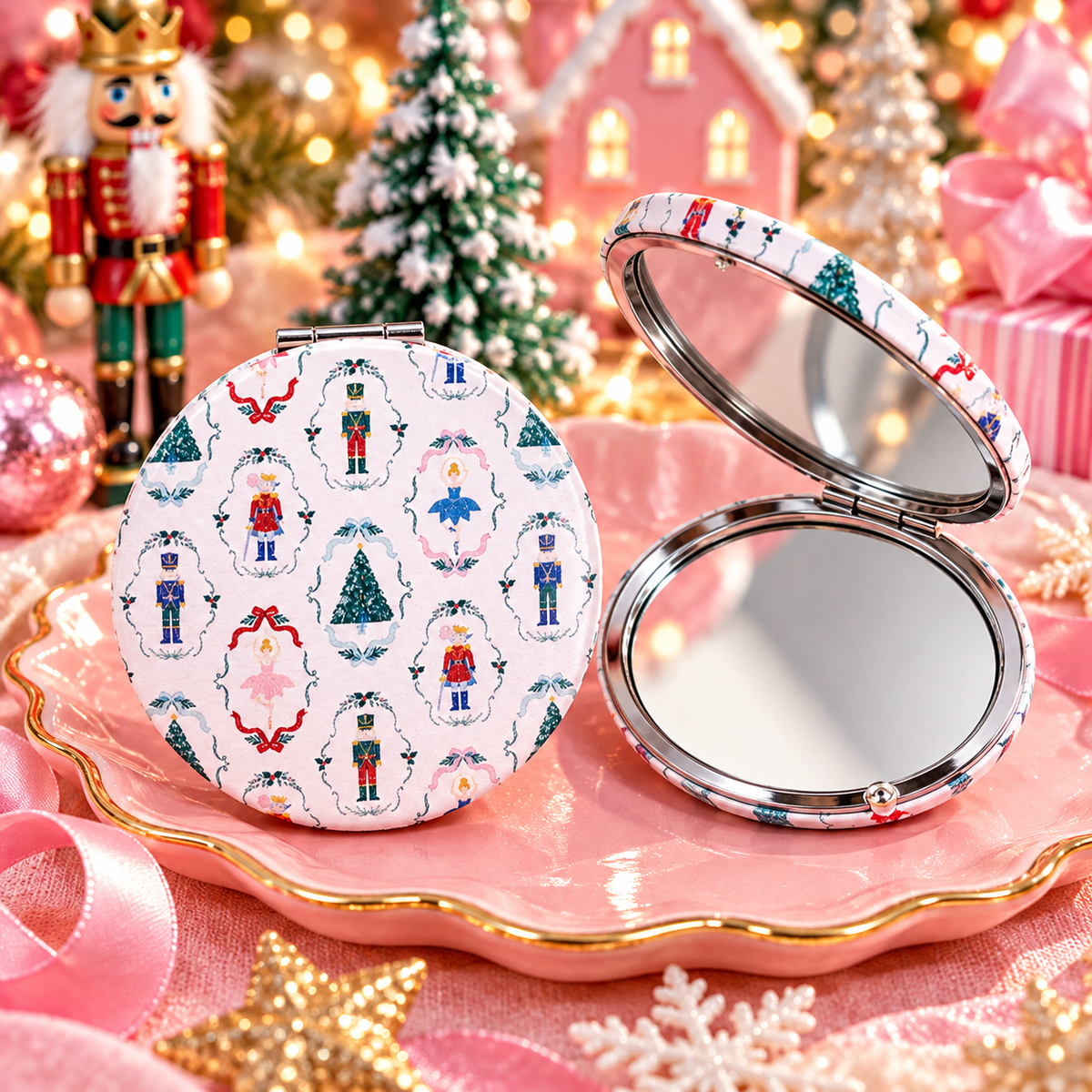 Christmas Compact Mirror
