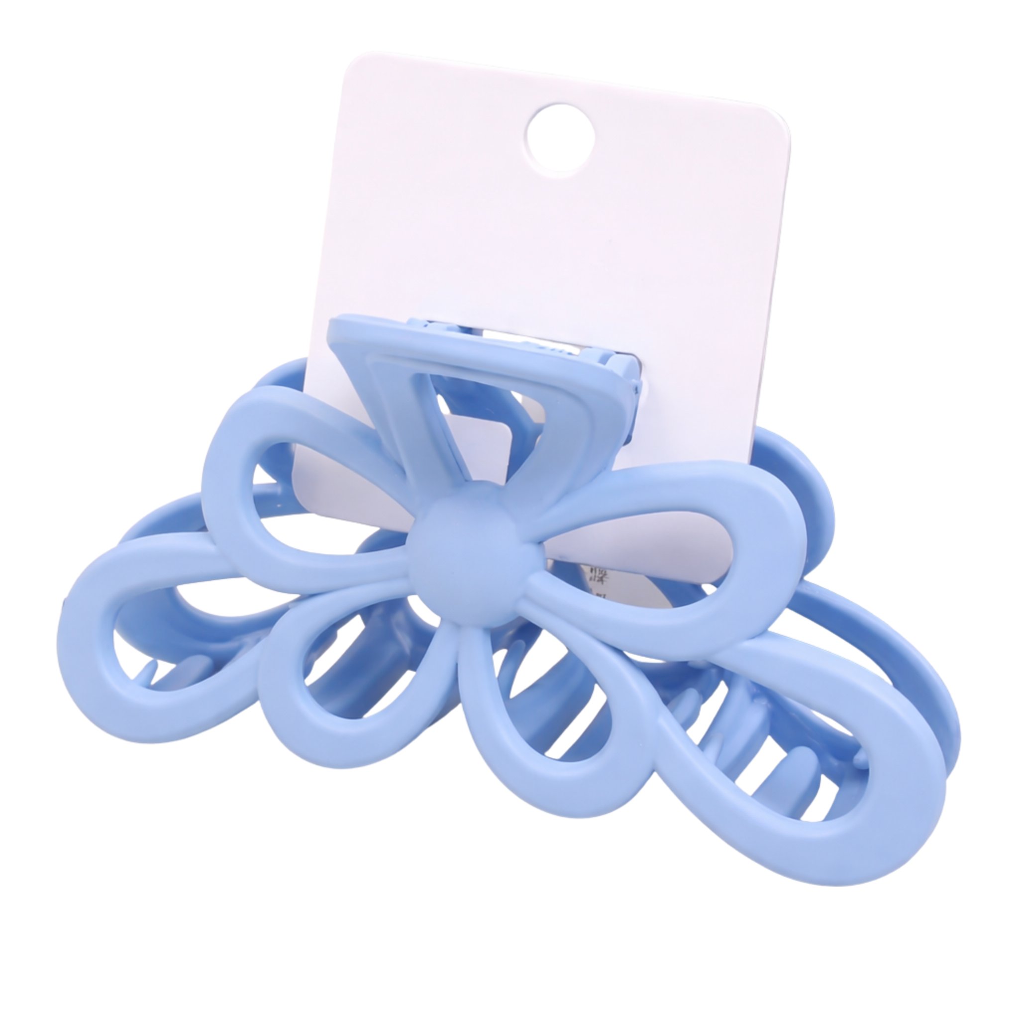 Matte Floral Bow Hair Claw Clip