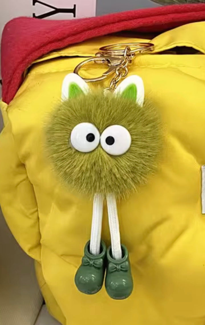 Fluffy Pom Pom Keychain