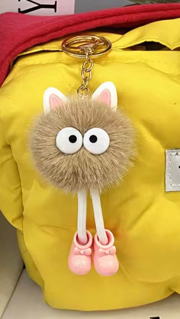 Fluffy Pom Pom Keychain