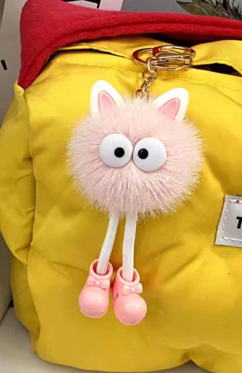 Fluffy Pom Pom Keychain