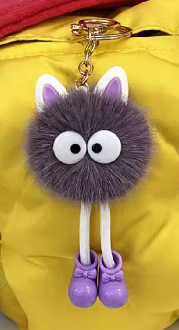 Fluffy Pom Pom Keychain