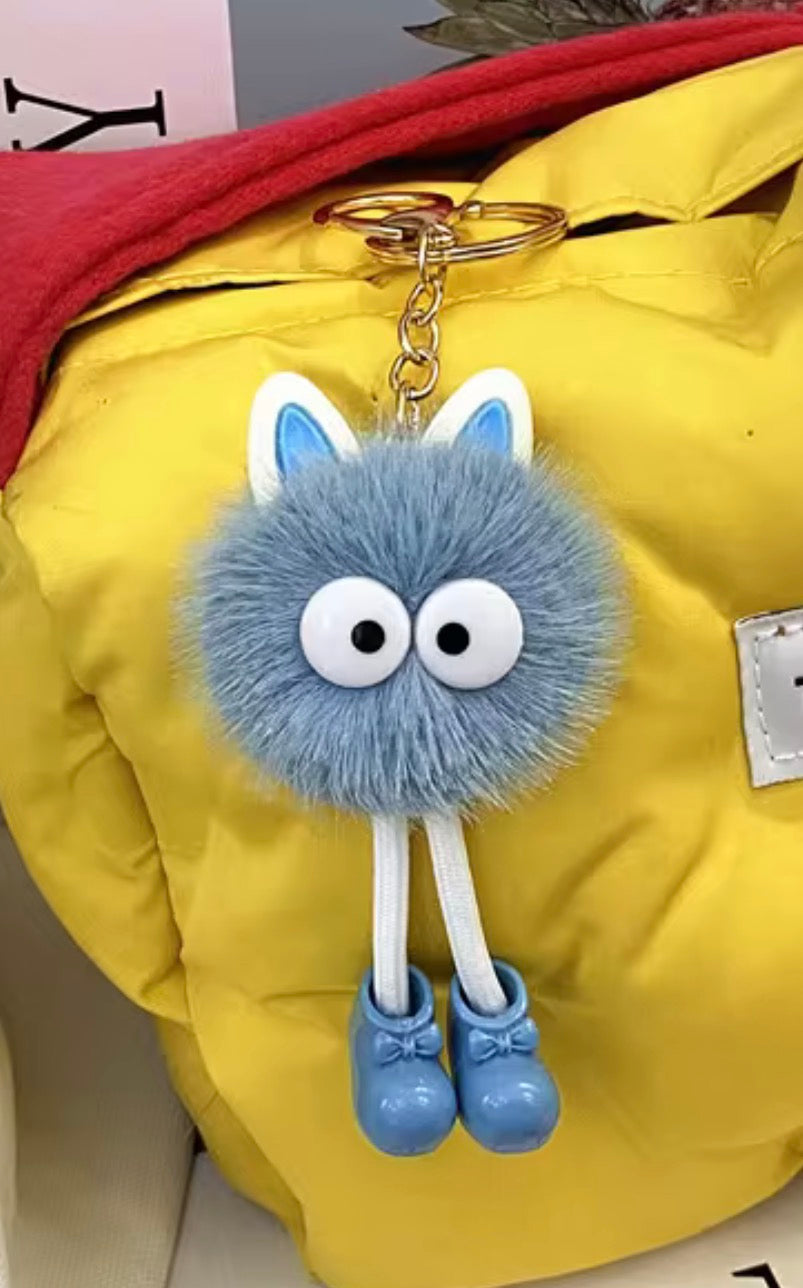 Fluffy Pom Pom Keychain