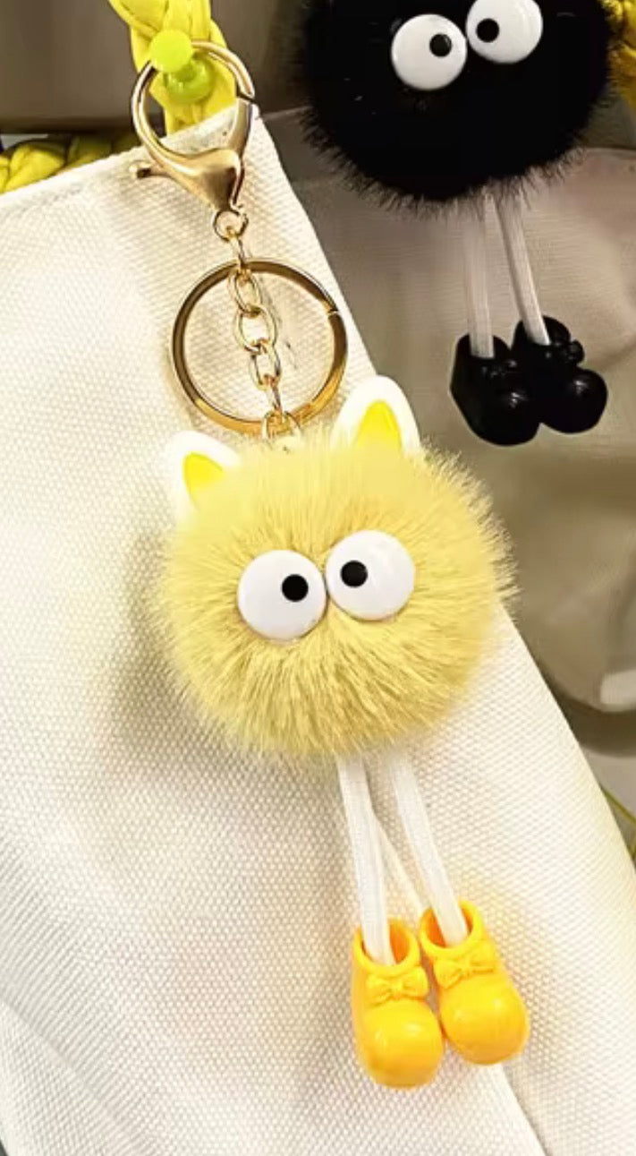 Fluffy Pom Pom Keychain