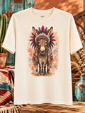 Blinged-Out Boho Burro Graphic Tee