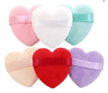 Heart-Shaped Makeup Powder Puff Set (3 Pack)
