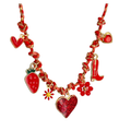 Red Charm Statement Necklace