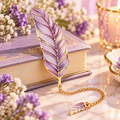 Enamel Feather Chain Bookmark