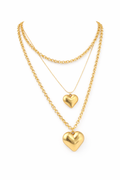 Layered Gold Heart Necklace