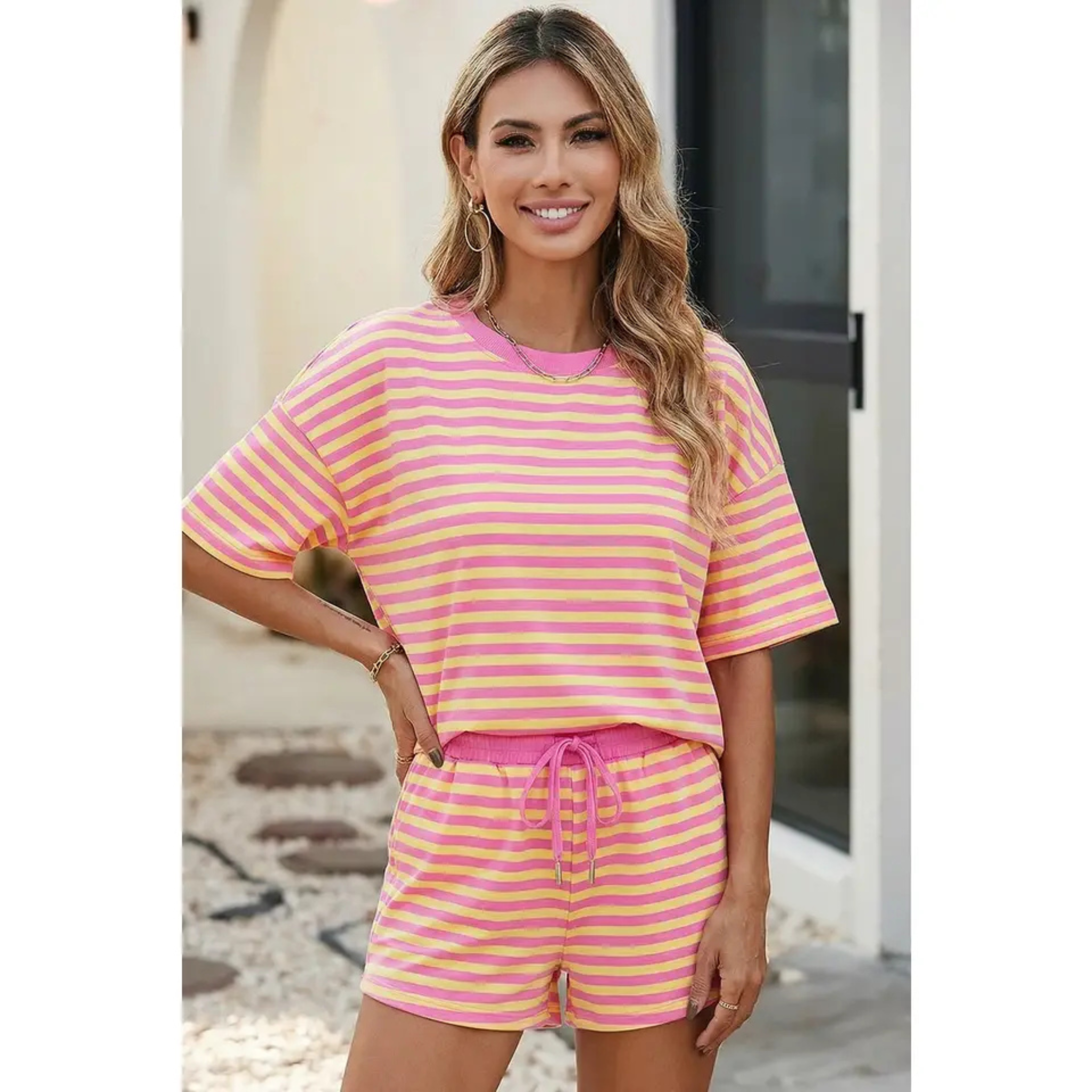 Little Daisy Closet Striped Terry Short Set