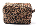 Leopard Canvas Cosmetic Bag – Stylish, Spacious & Travel-Ready