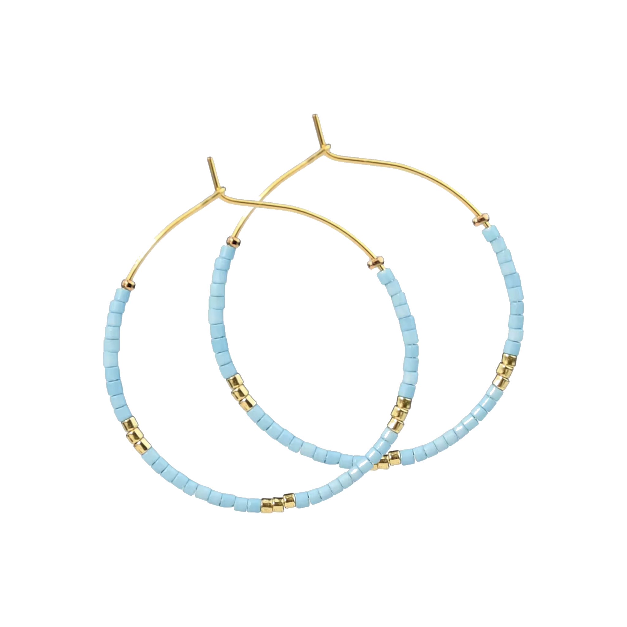Beaded Hoop Earrings