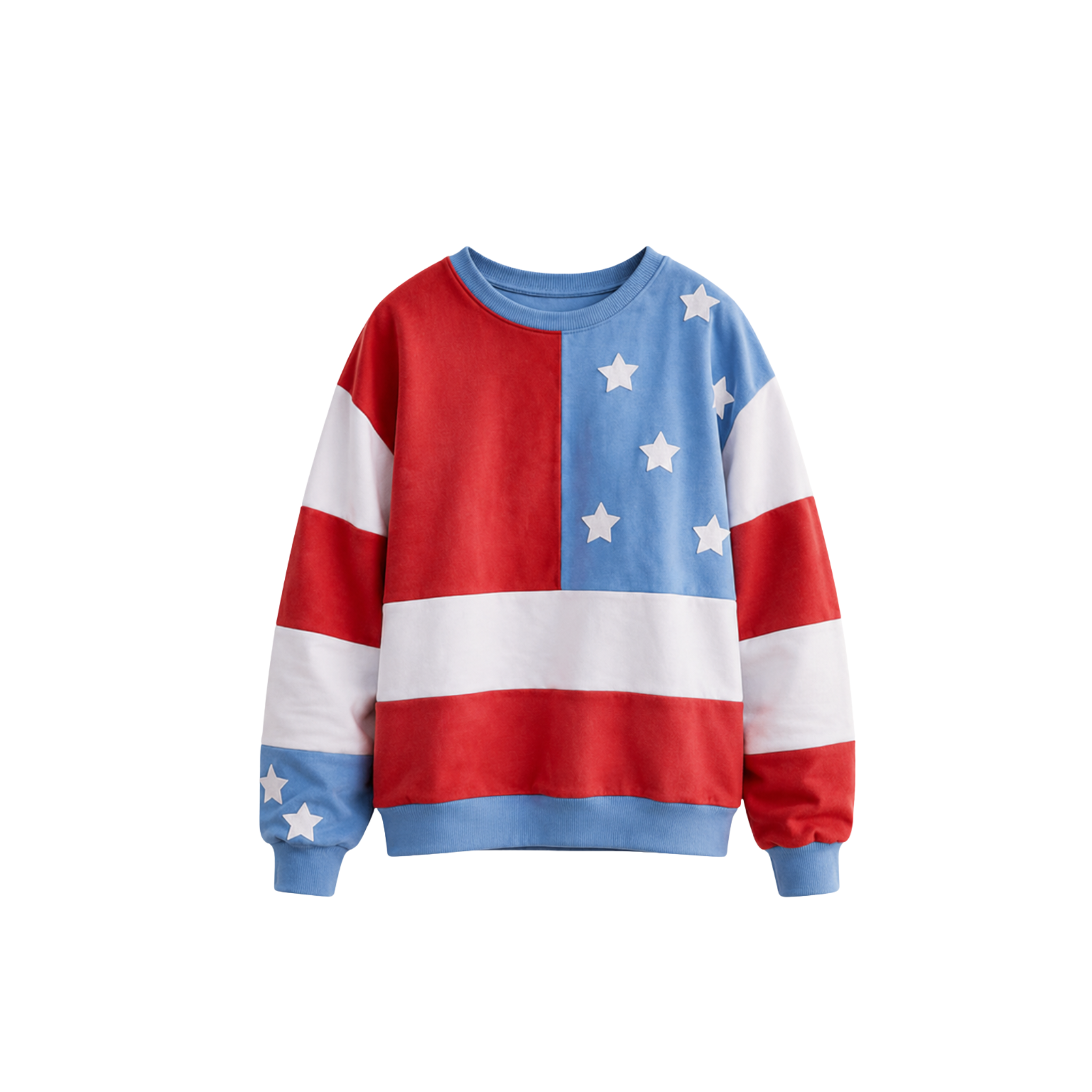 Seen & Sewn Mineral Washed Americana Flag Sweatshirt