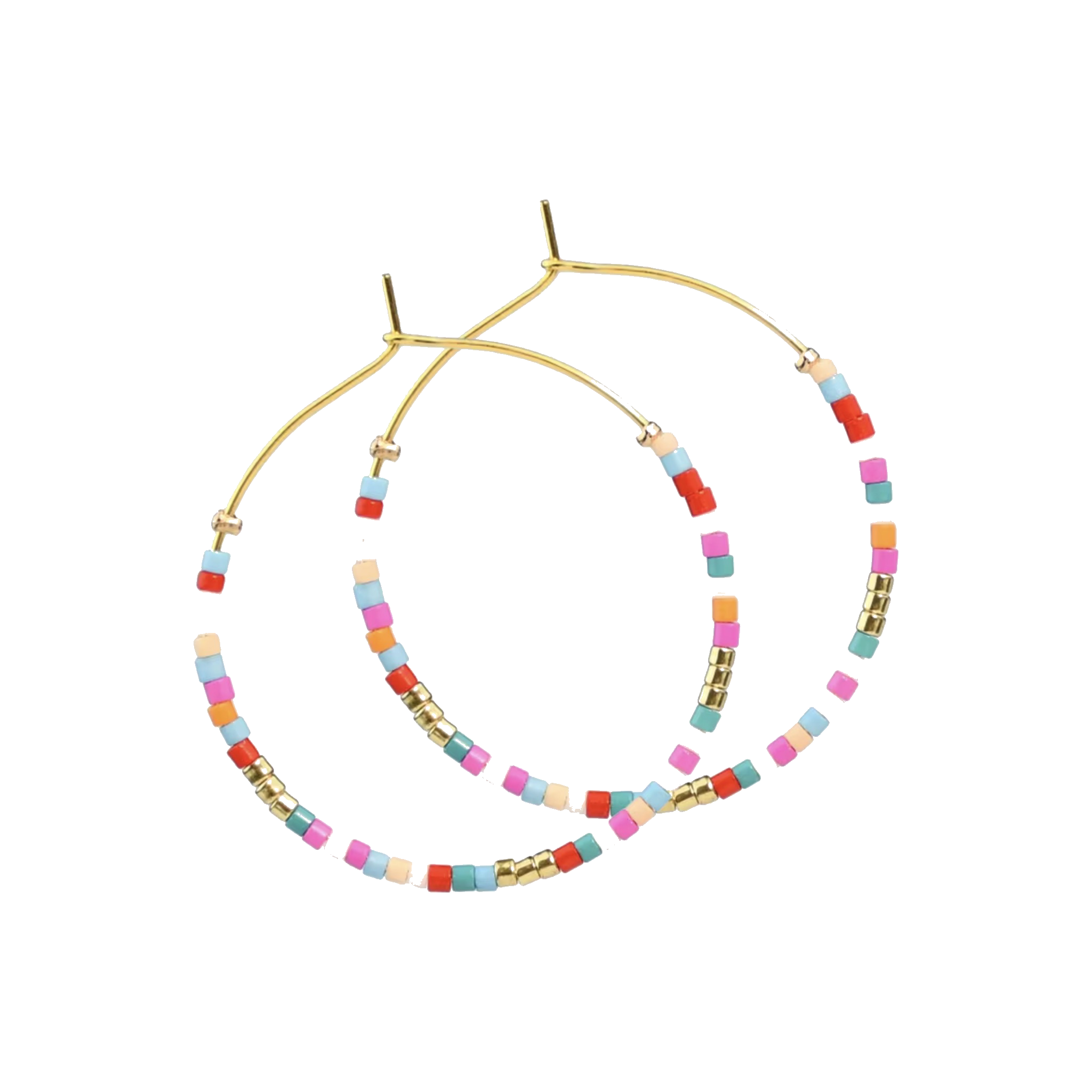 Beaded Hoop Earrings