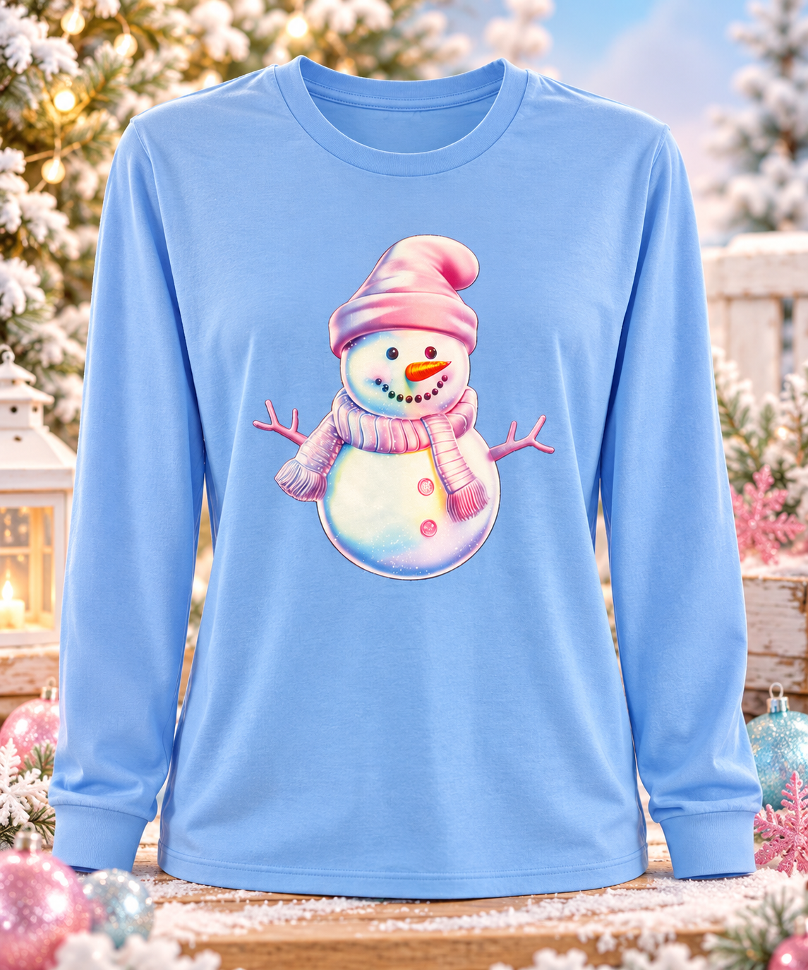 Pretty in Pink Snowman
